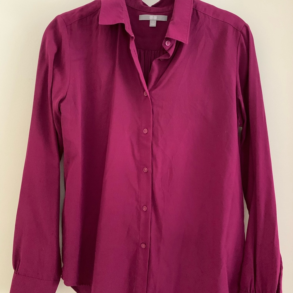 Long sleeve button up top